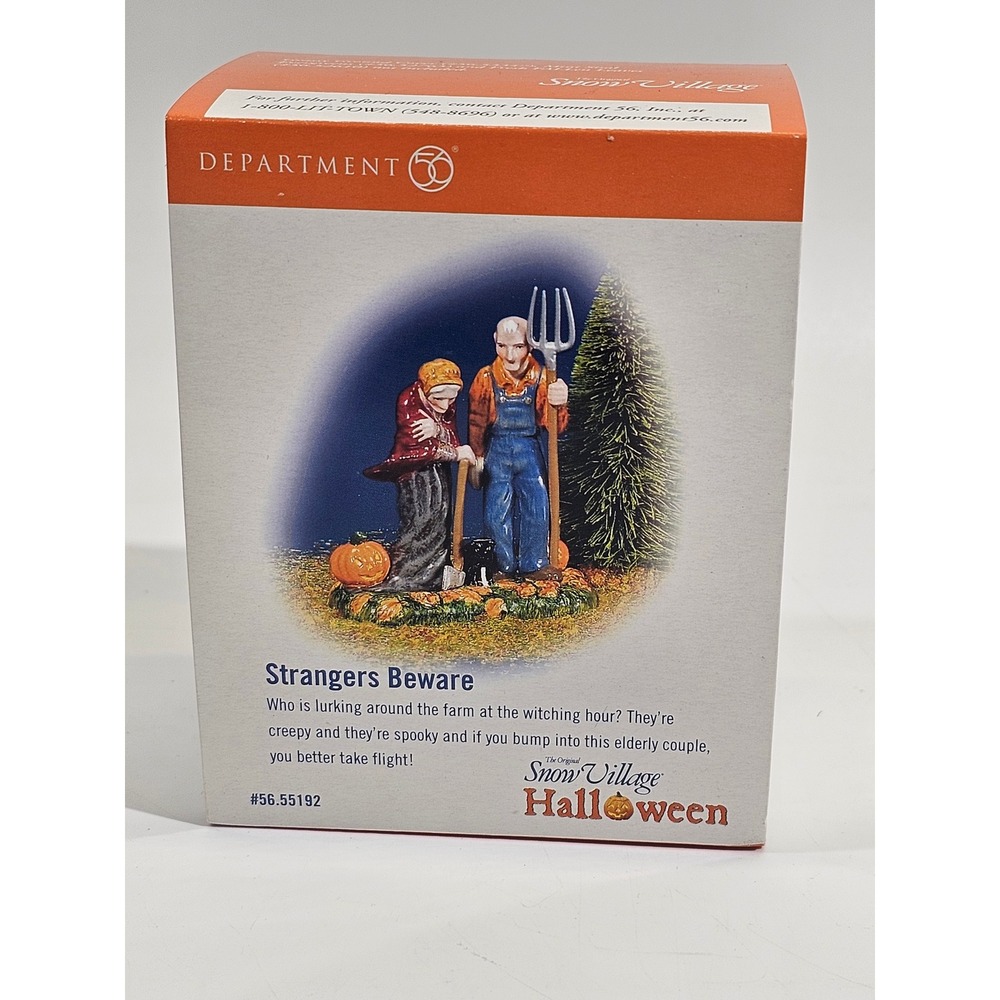 Department 56 Strangers Beware Snow Village Halloween Figurine 56.55192 2002 Box
